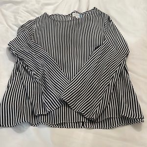 Velvet by Graham & Spencer striped long sleeve, flared sleeve, size S